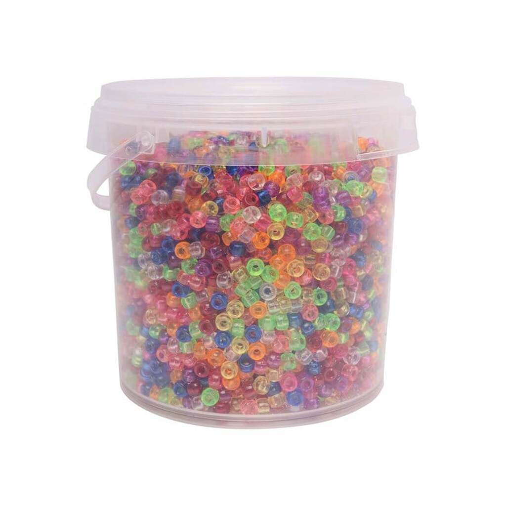 Colorations - Small Pony Beads - Transparent 4 x 6 mm 500 gr.