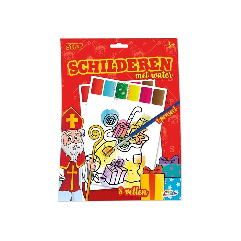 Creative Craft Group Painting with Water Sinterklaas