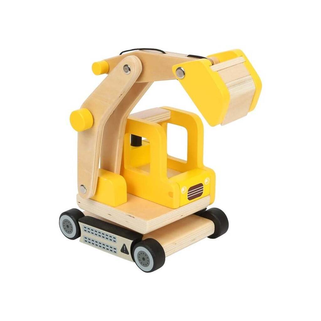 Small Foot - Wooden Excavator Yellow