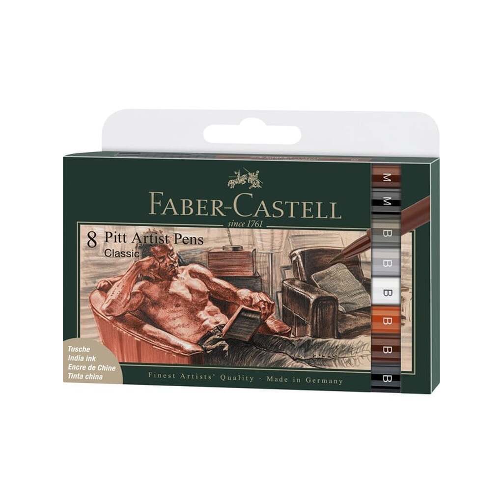 Faber-Castell Pitt artist pen B Classic 8 ass