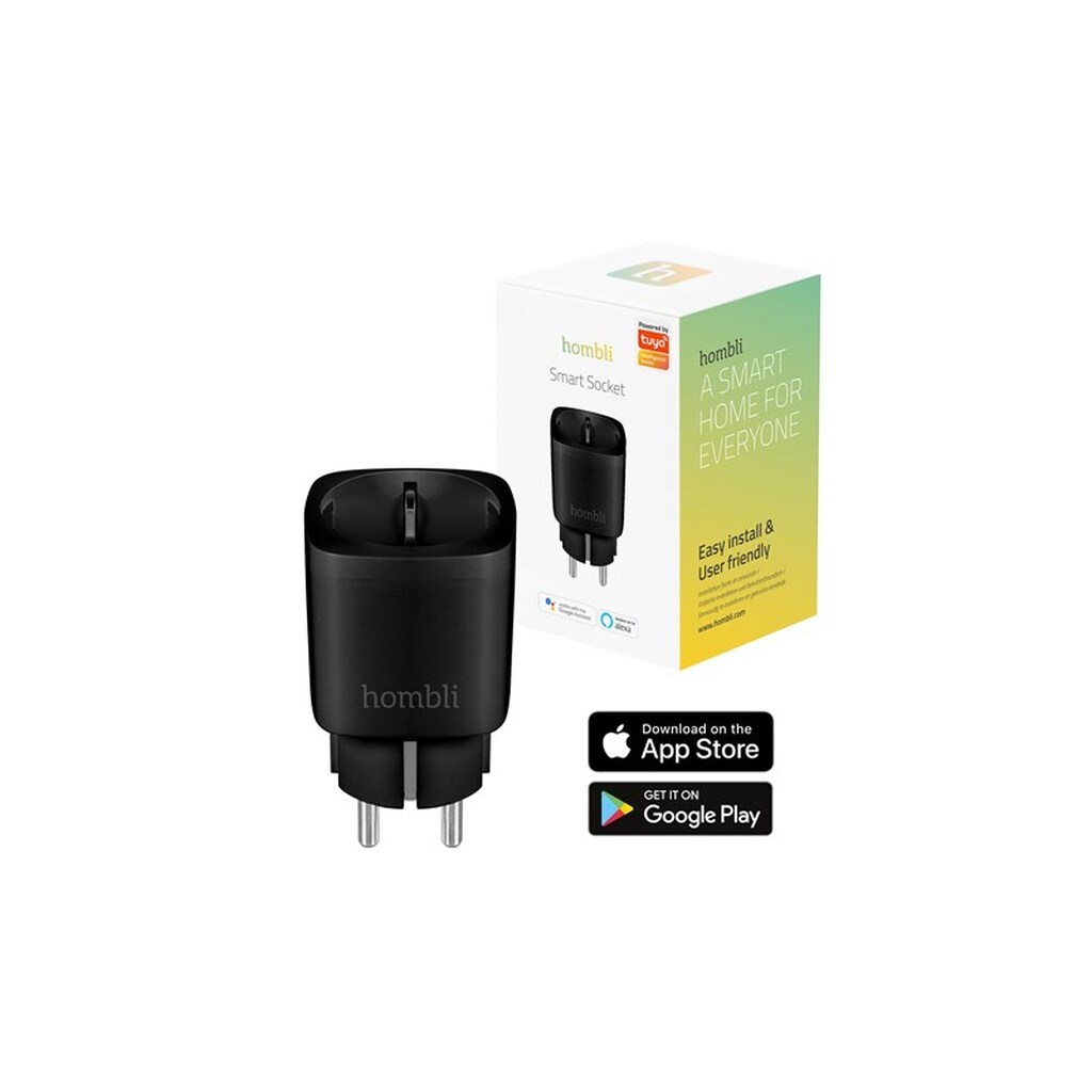 Hombli Smart Socket with Energy Monitoring - Black