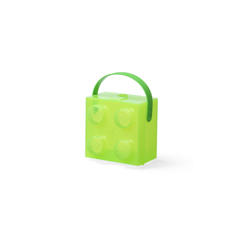 LEGO Box W. Handle Translucent Green