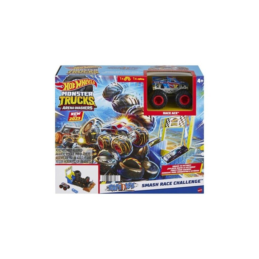Hot Wheels Monster Trucks Arena Smashers&#8482; Race Ace Smash Race Challenge&#8482; Playset