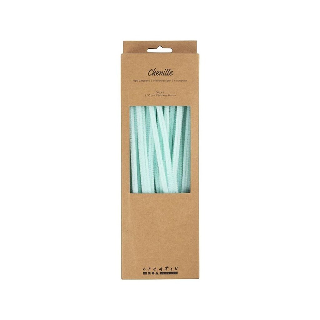 Creativ Company - Chenille 6mm x 30cm Light Turquoise - 50pcs.