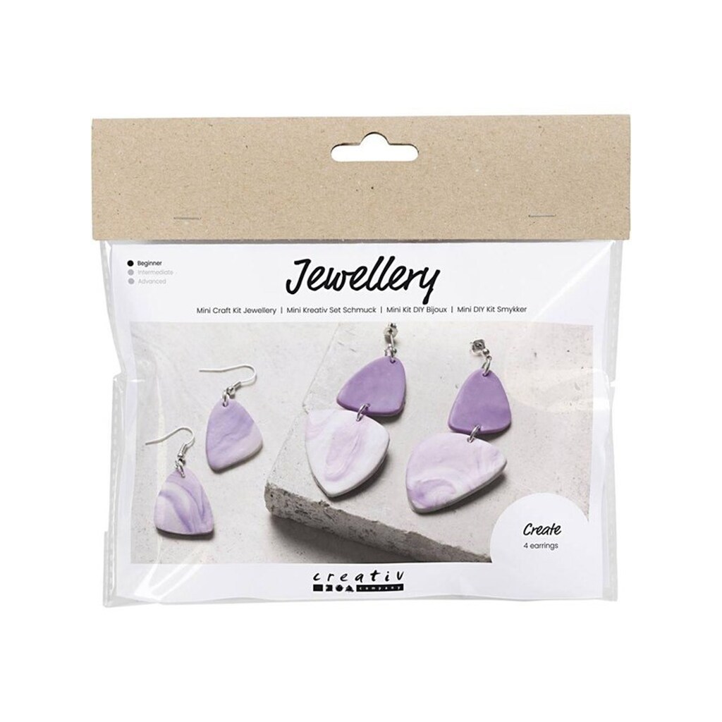 Creativ Company - Mini Hobbyset Jewelry Earrings Purple