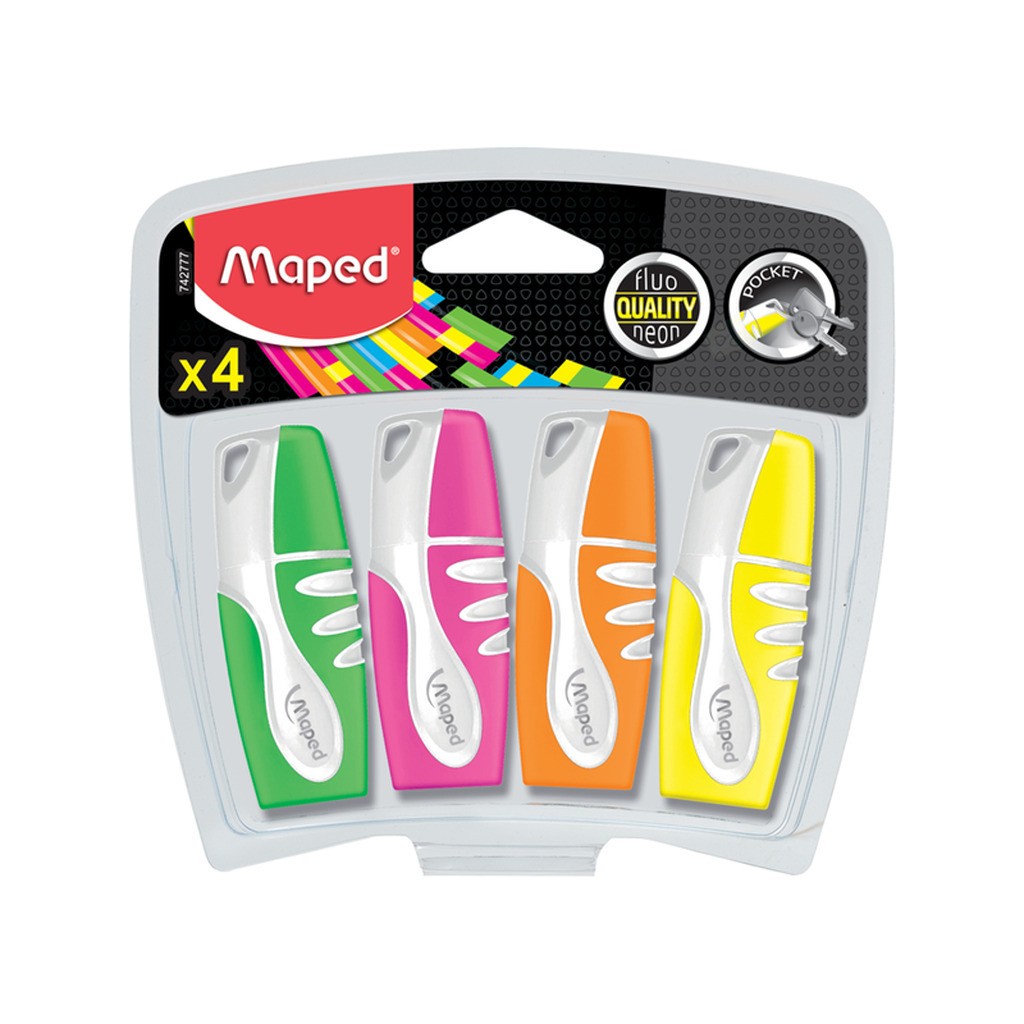 Maped Fluo&apos;Peps Pocket Soft highlightere x4