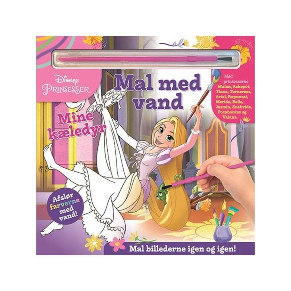 Mal med vand - Disney Prinsesser - Mine kæledyr (b - Børnebog - Papbog