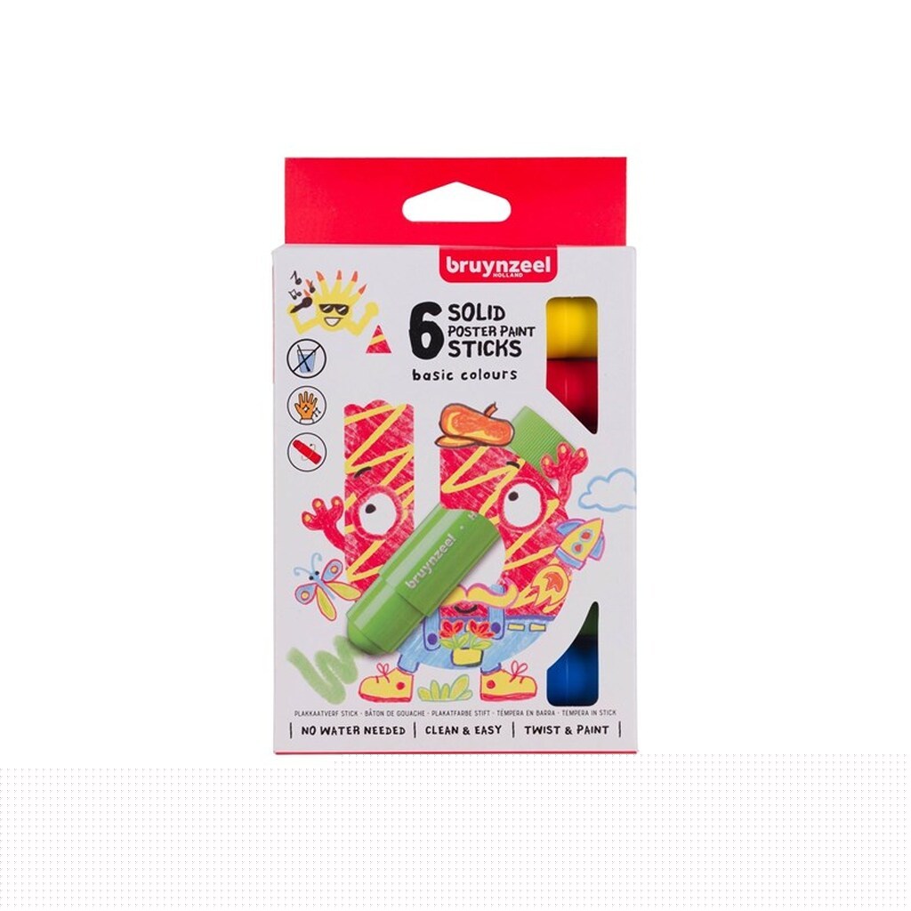 Bruynzeel Gouache Sticks Basic 6 pcs.