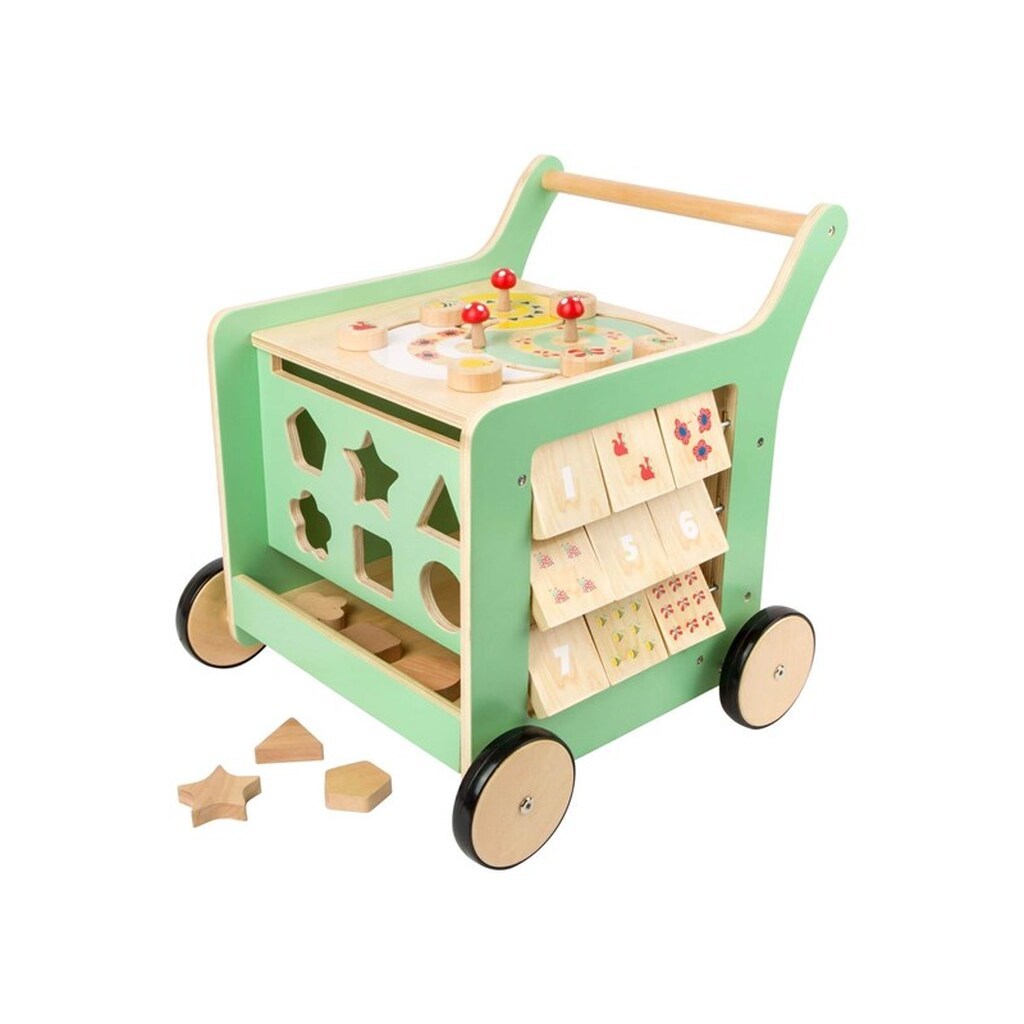 Small Foot Wooden Baby Walker Walker Activity Center Pastel Green