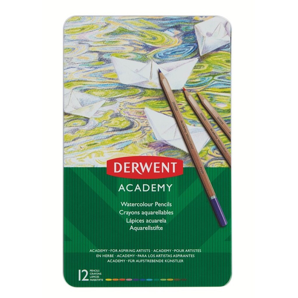 Derwent akvarelfarve blyanter (12 stk.)