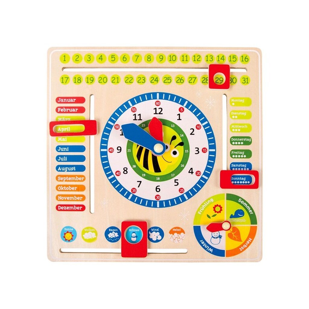 Small Foot - Wooden Calendar Clock Seasons AT (Ger