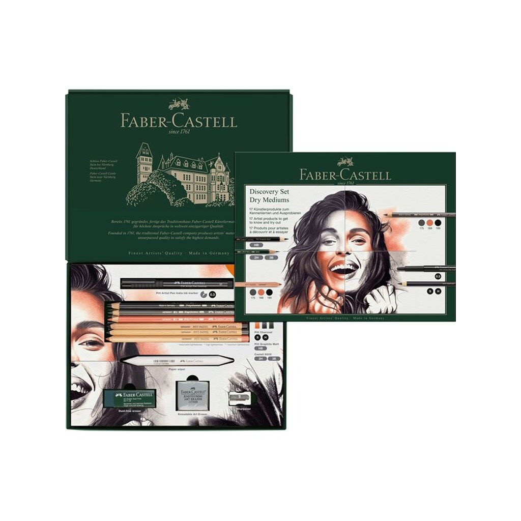 Faber-Castell Discovery set dry art materials, 17 pieces