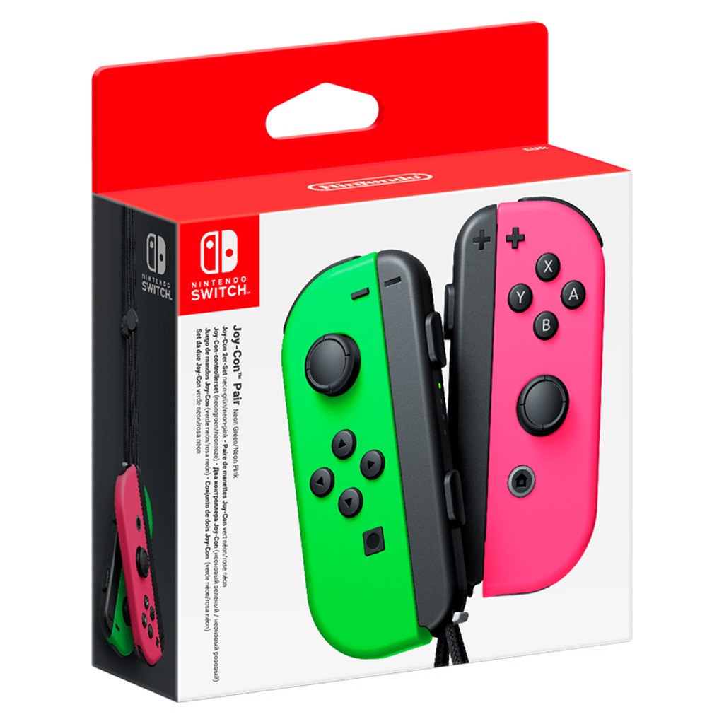 Nintendo Joy-Con Pair Neon Green/Neon Pink - Wireless Controller - Nintendo Switch