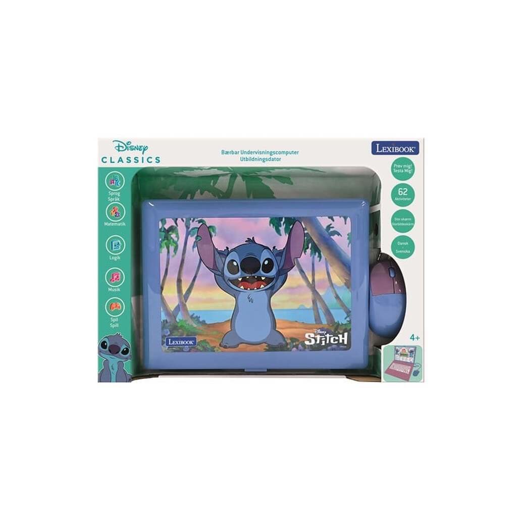 Stitch Lærings-laptop 62 aktiviteter DK/SE