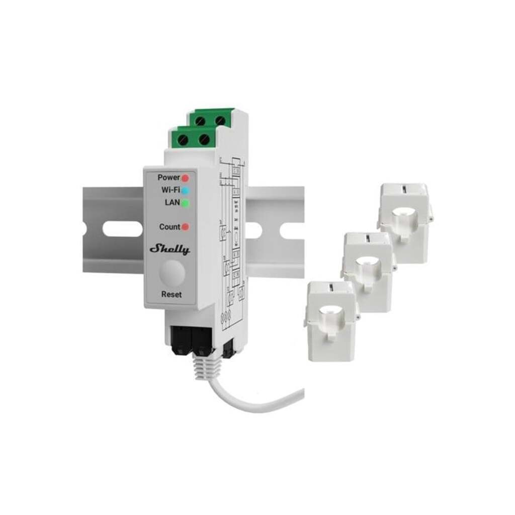 Shelly Pro 3EM-120A energy cost meter