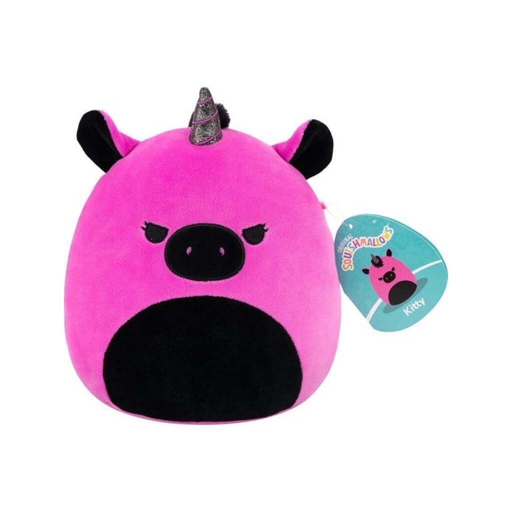 Squishmallows Kitty Dark Pink Unicorn With Angry Eyes