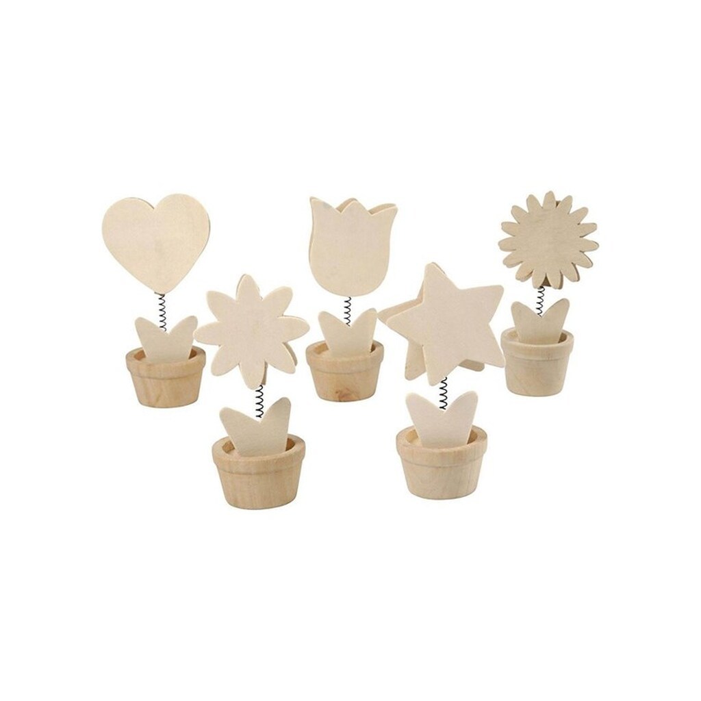 Creativ Company Decorate your Wooden Memoclip Flower 10pcs.
