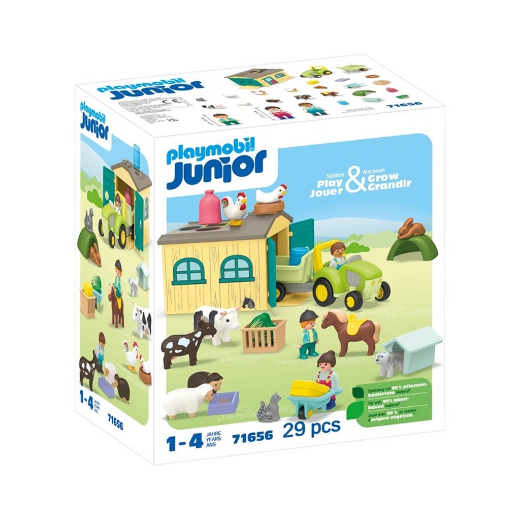 Playmobil - Junior - Farm Adventure with Tractor Trailer and Animal Friends