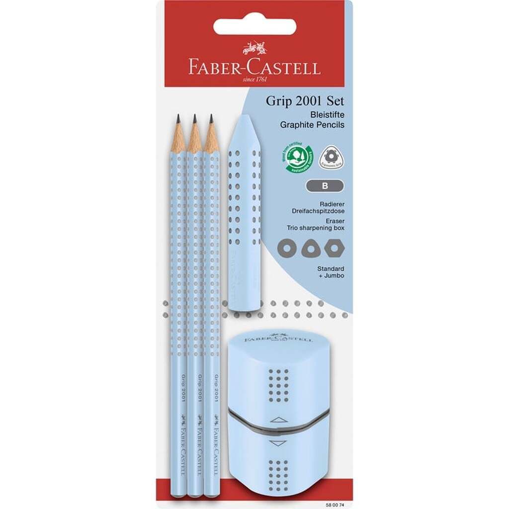 Faber-Castell Grip 2001 B trio Sky blue BC