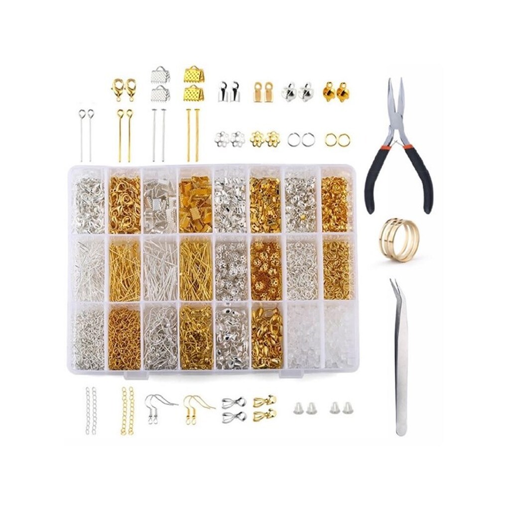 Pro Metal Smykkesæt - Metal Perler - 1200 stk