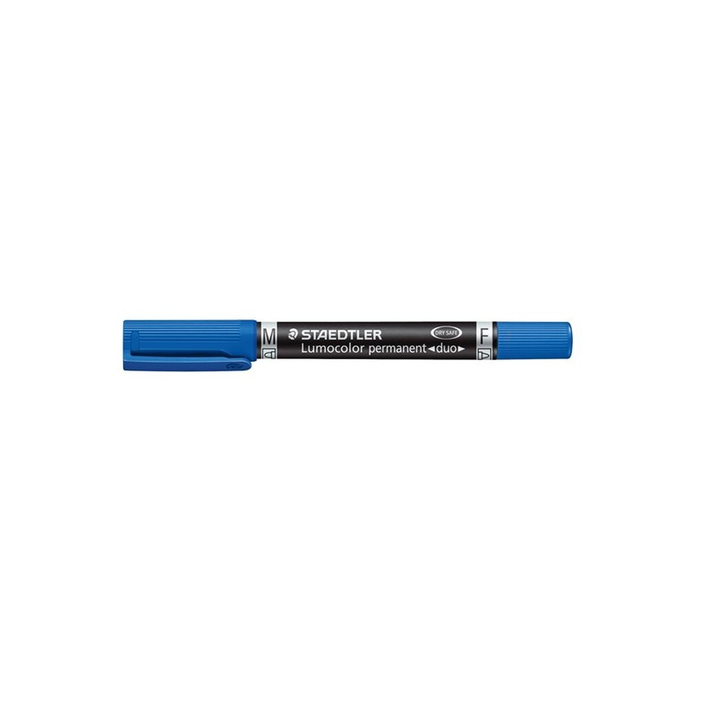 Staedtler LUMOCOLOR DUO MARKER PERM. 10 STK F M BLÅ