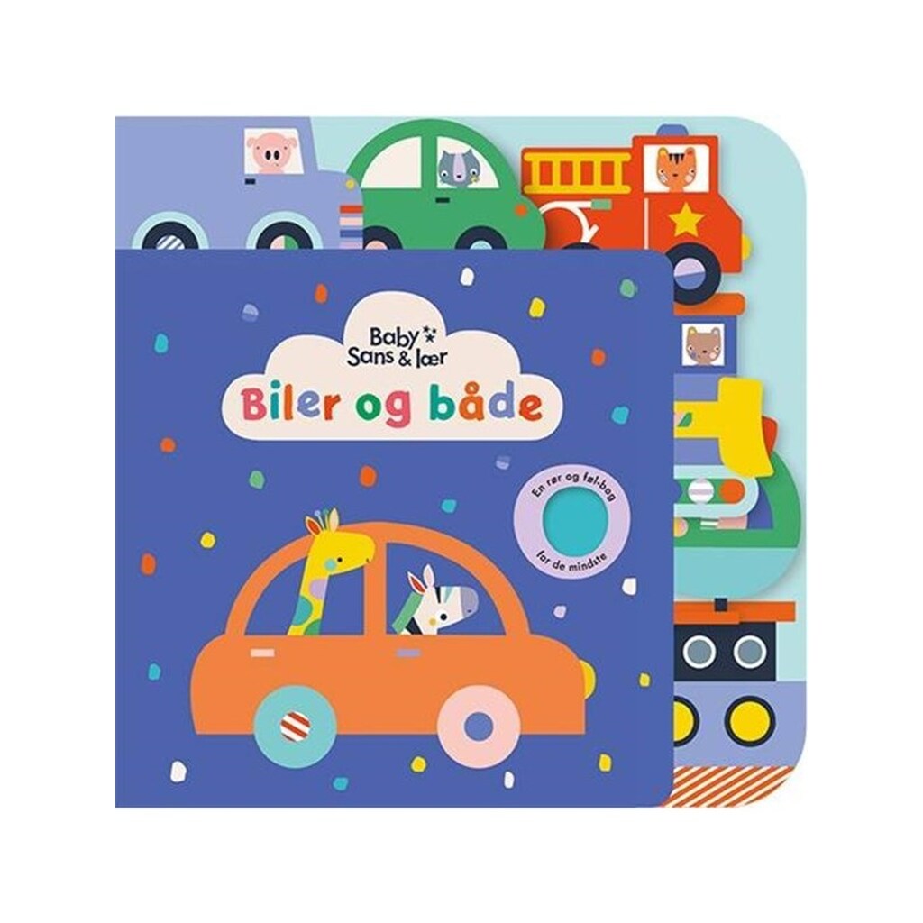 Baby - Sans og lær - Biler og både - Børnebog - Papbog