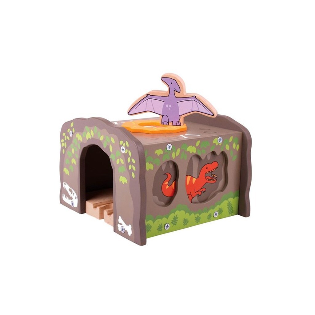 Bigjigs Wooden Dino T-Rex Train Tunnel