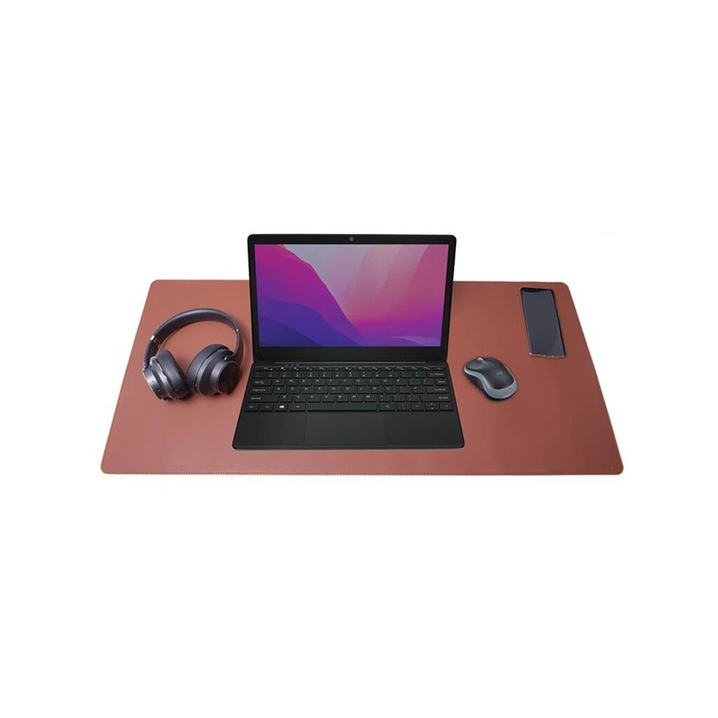 Desire2 Prestige Pad Desk Mat 400x900mm Brown