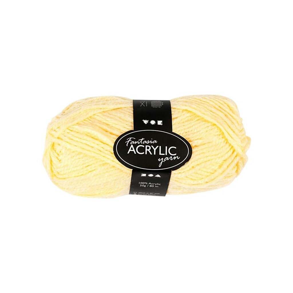 Creativ Company Acrylic yarn Light yellow 50gr 80m
