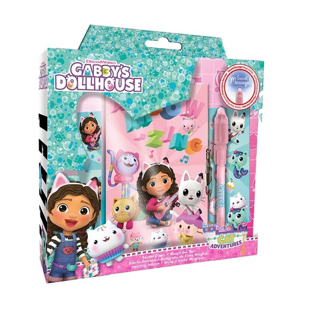Euromic Gabbys Dollhouse - Dagbog med Magisk Kuglepen