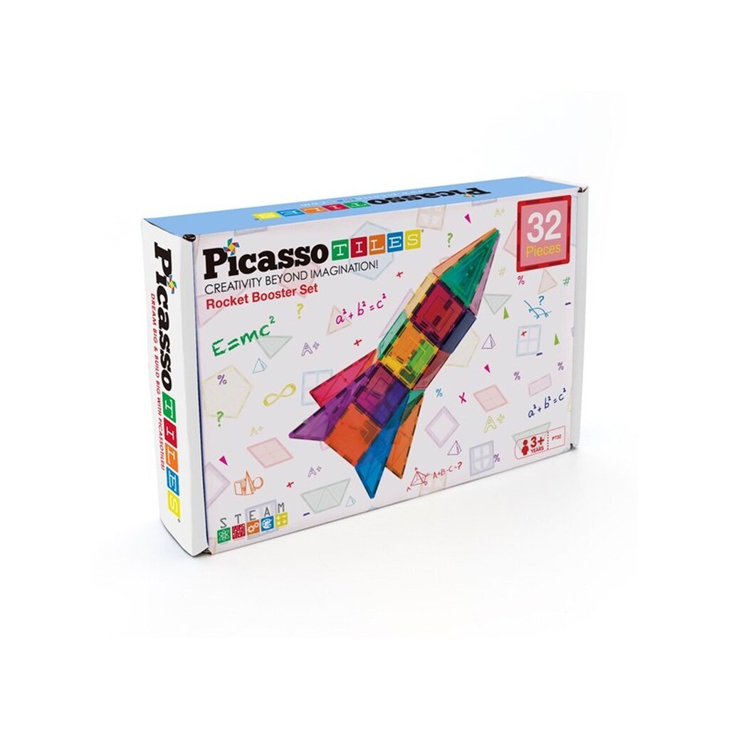 PicassoTiles Rocket Booster Magnetic Tiles set 32pcs