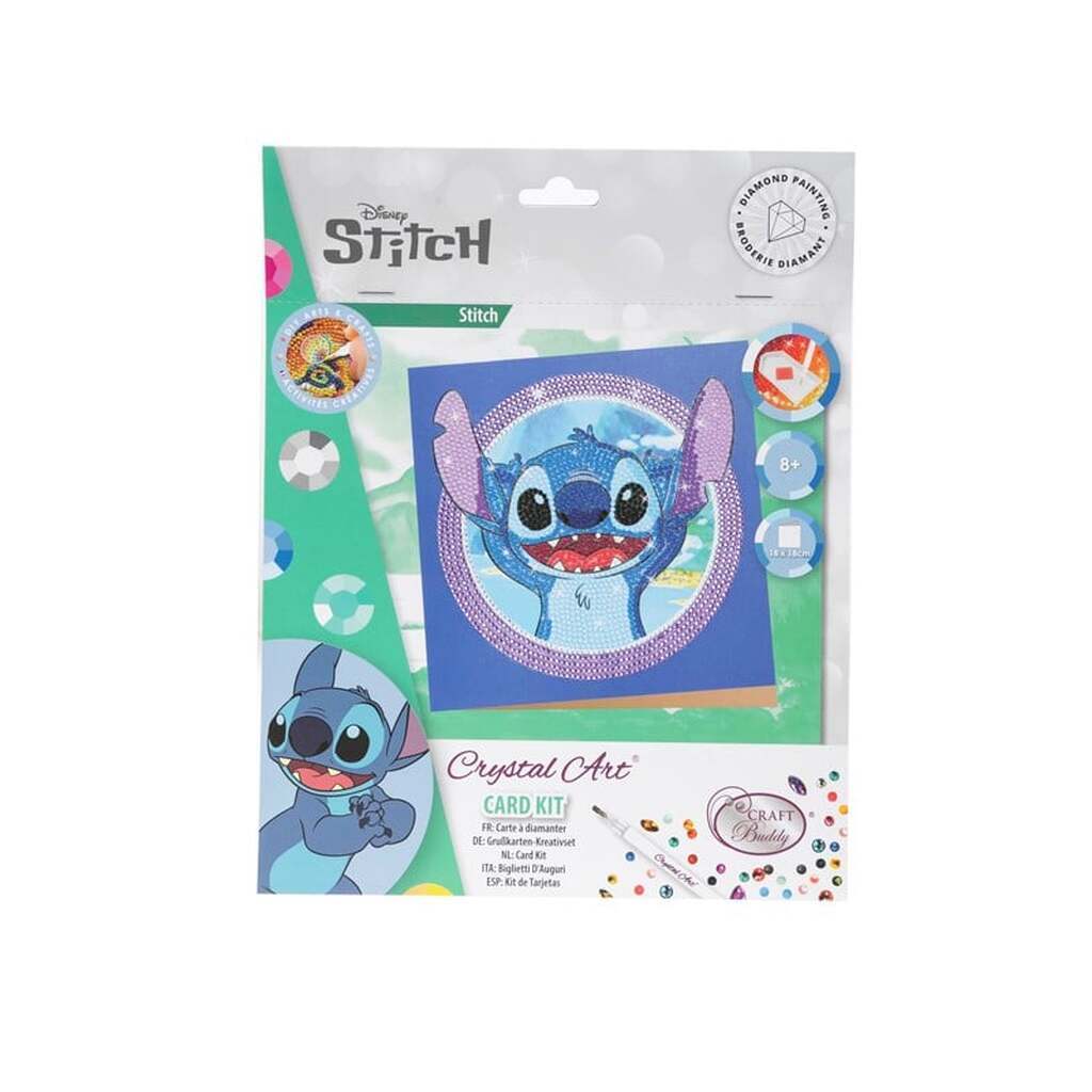 Craft Buddy Stitch 18x18cm Crystal Art Card