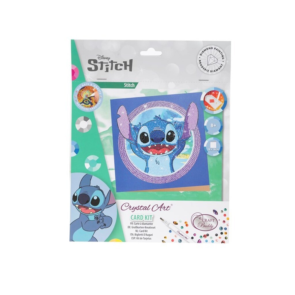 Craft Buddy Stitch, 18x18cm Crystal Art Card