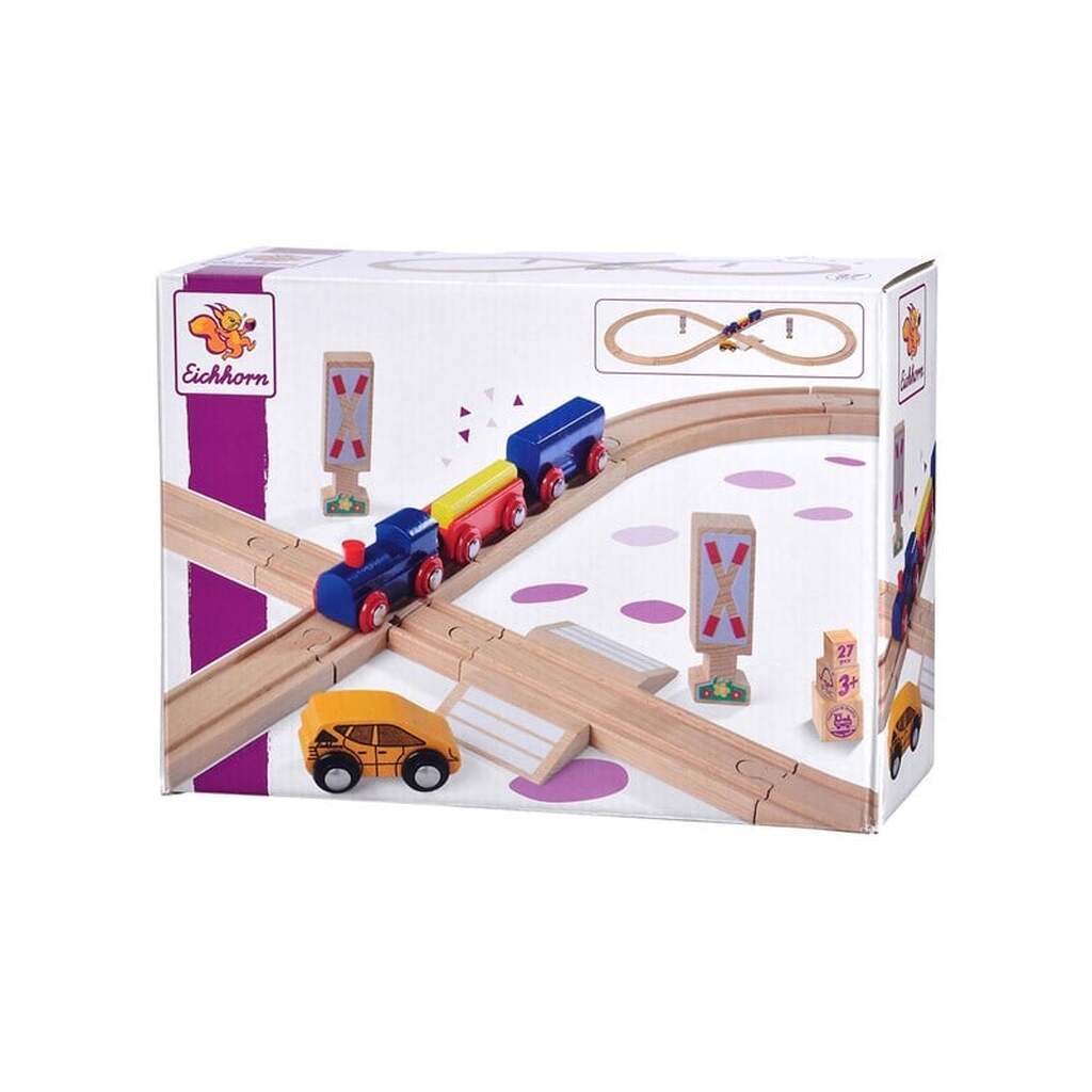 Eichhorn Train Track 8 Figure Playset 27 pcs