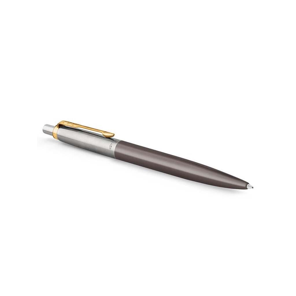 Parker Jotter XL Kuglepen | Grålakeret med guldbeklædning | Medium spids | Blå blækpatron | Gaveæske