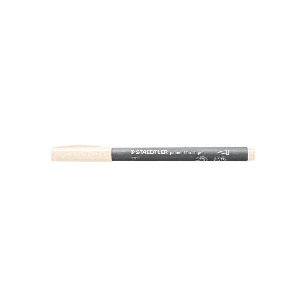 Staedtler BRUSH PIGMENT PEN, ÆSKE 10 STK, ELFENBEN