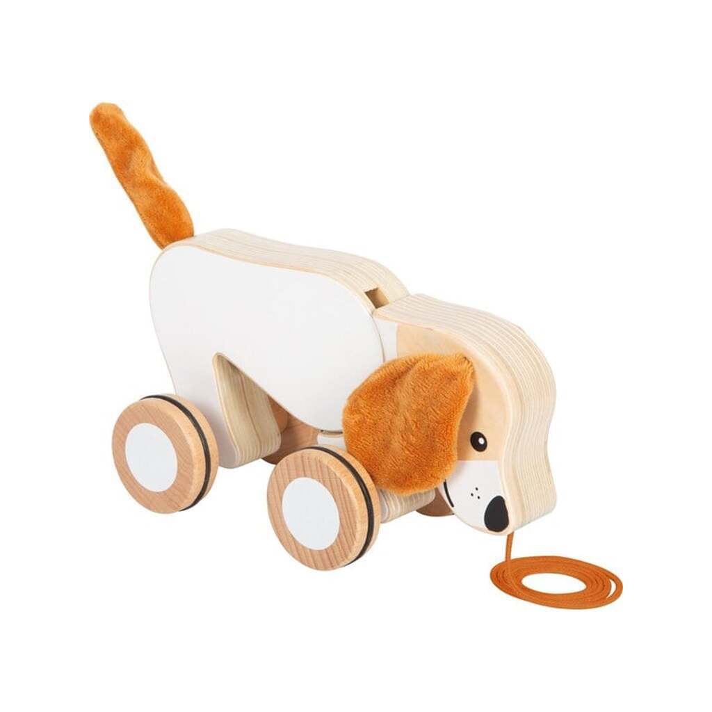 Small Foot - Wooden Sled Dog with Crinkly Ears