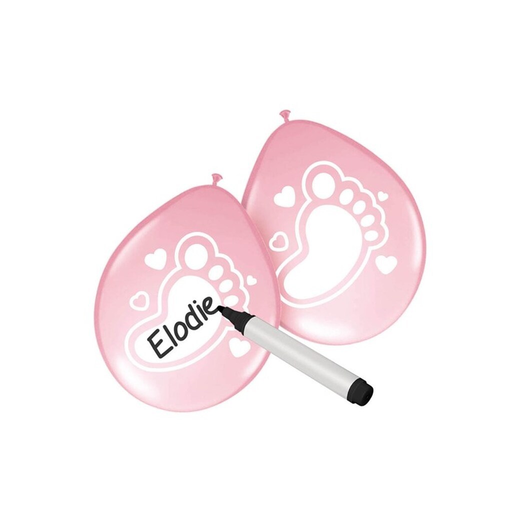 Folat BV - Writable Balloons Birth Girl 6 pcs.