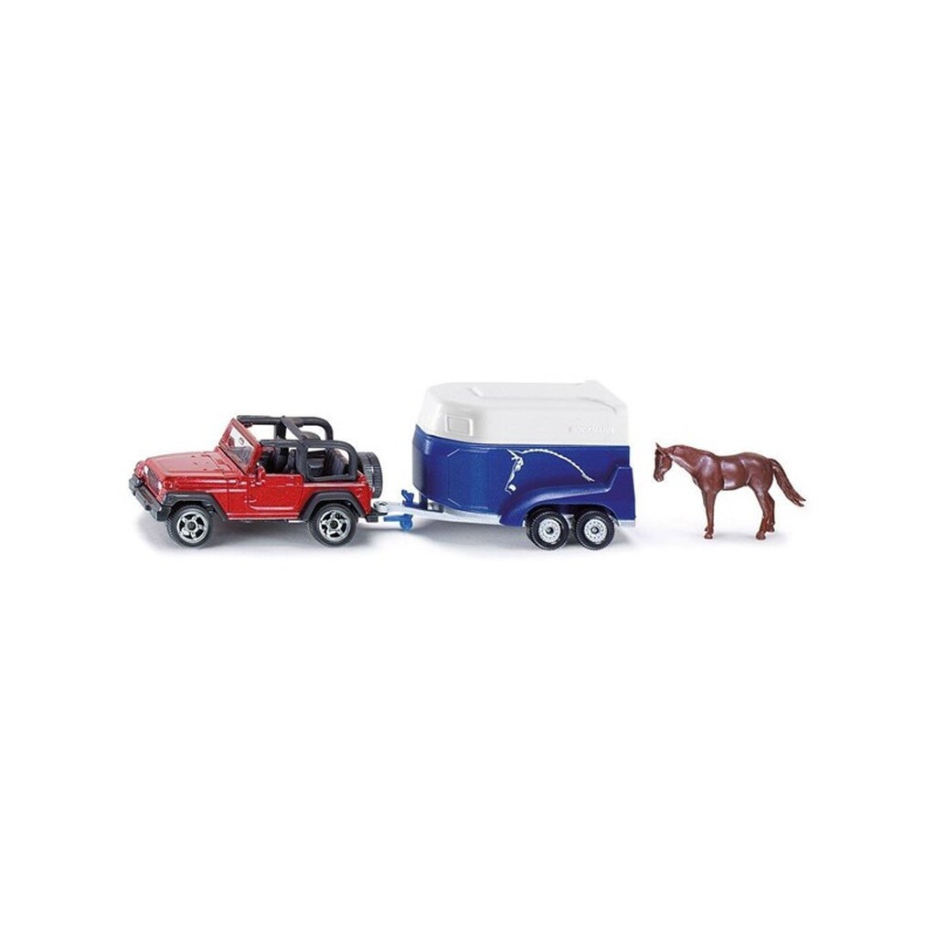 SIKU Siku Jeep med hestetrailer