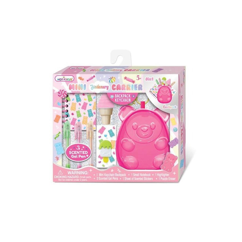 Hot Focos 4 gelépenne  m/pung mini notesbog +3år