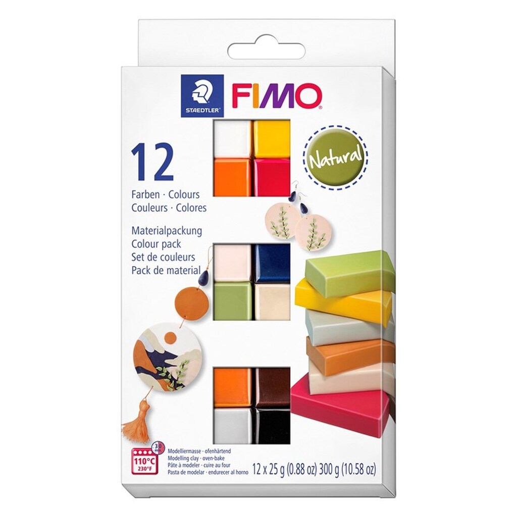 Staedtler FIMO soft sæt. 12 x ½ blok, Natur