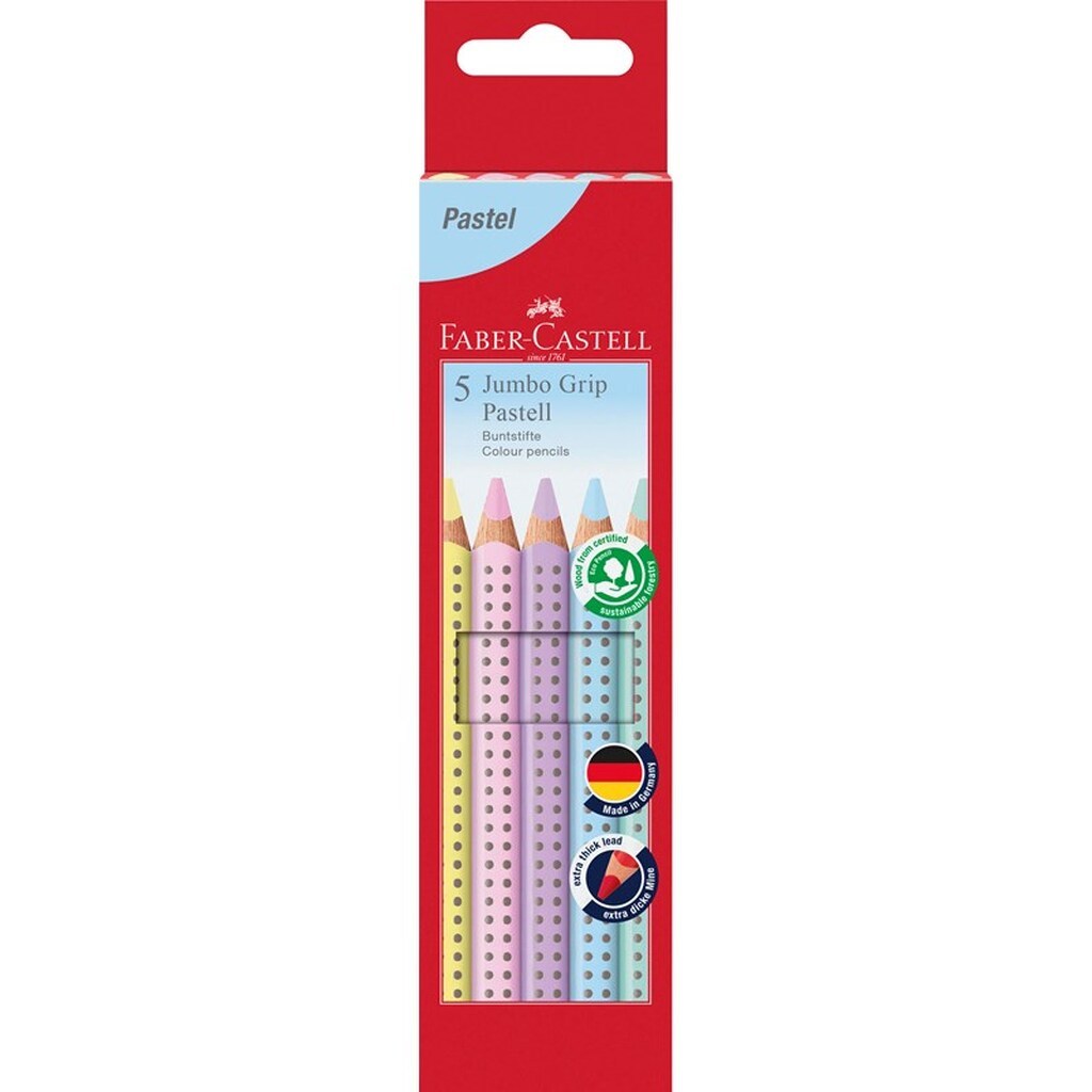 Faber-Castell Jumbo Grip pastel 5 ass