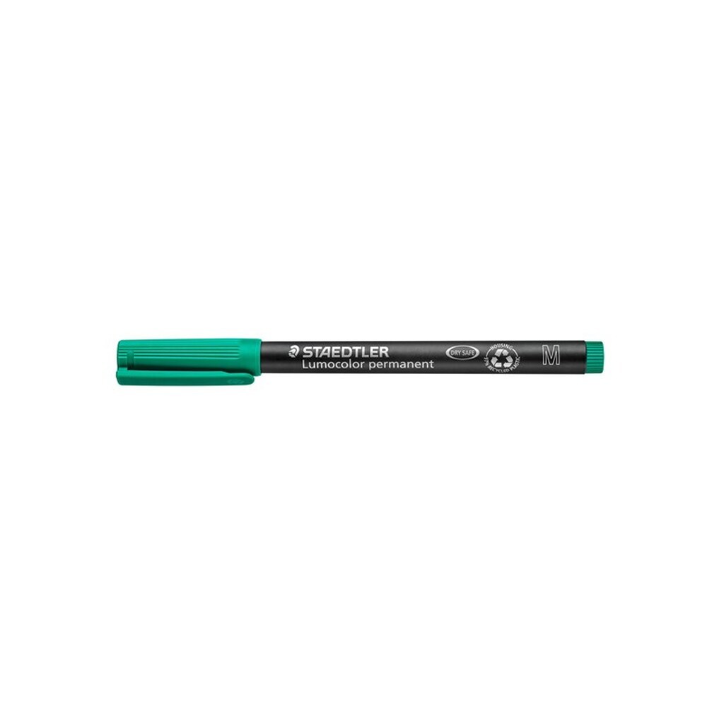 Staedtler LUMOCOLOR PERMANENT M 1,0 mm GRØN, ÆSKE 10 STK