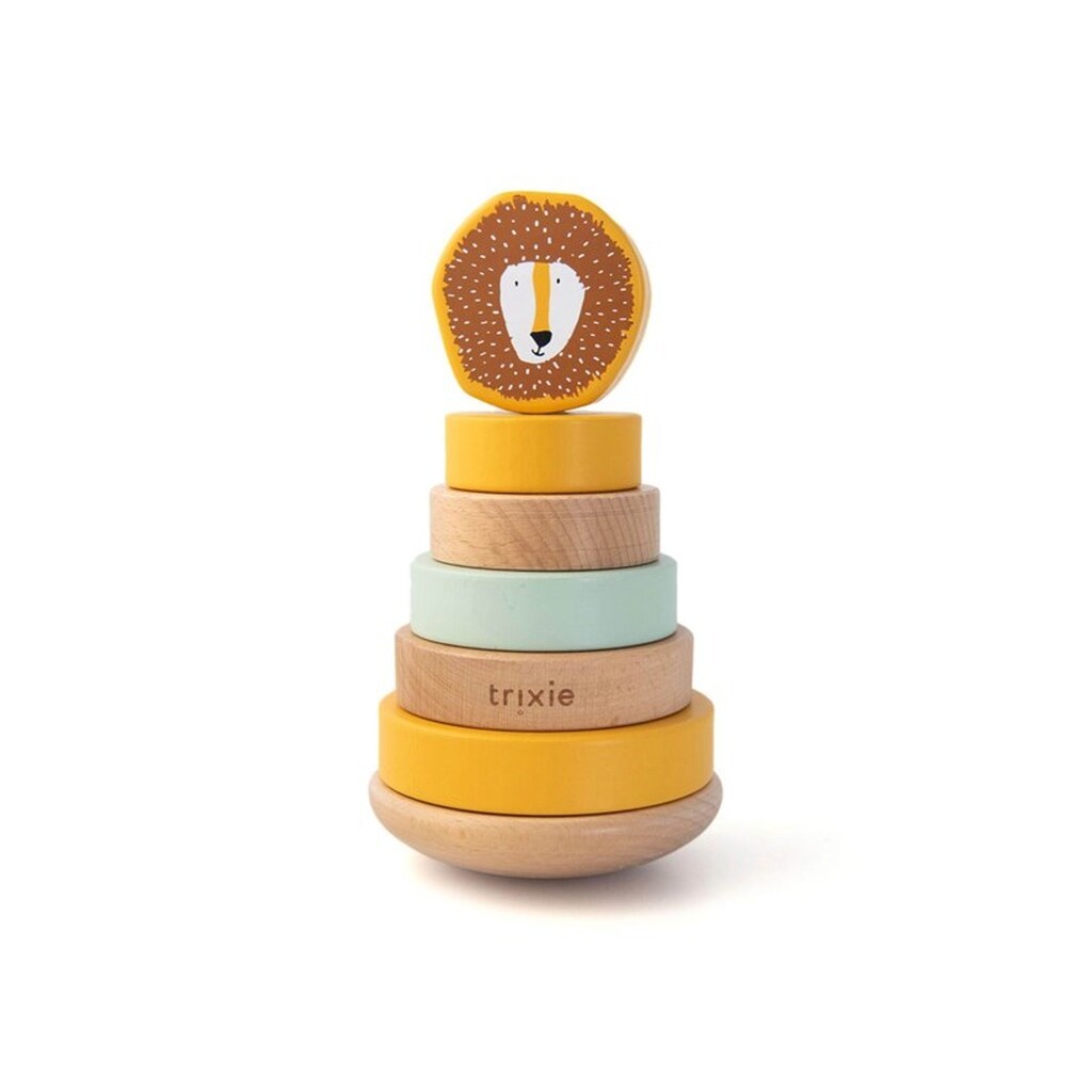 Trixie Baby Wooden Stacking Toys - Mr. Lion 7 parts.