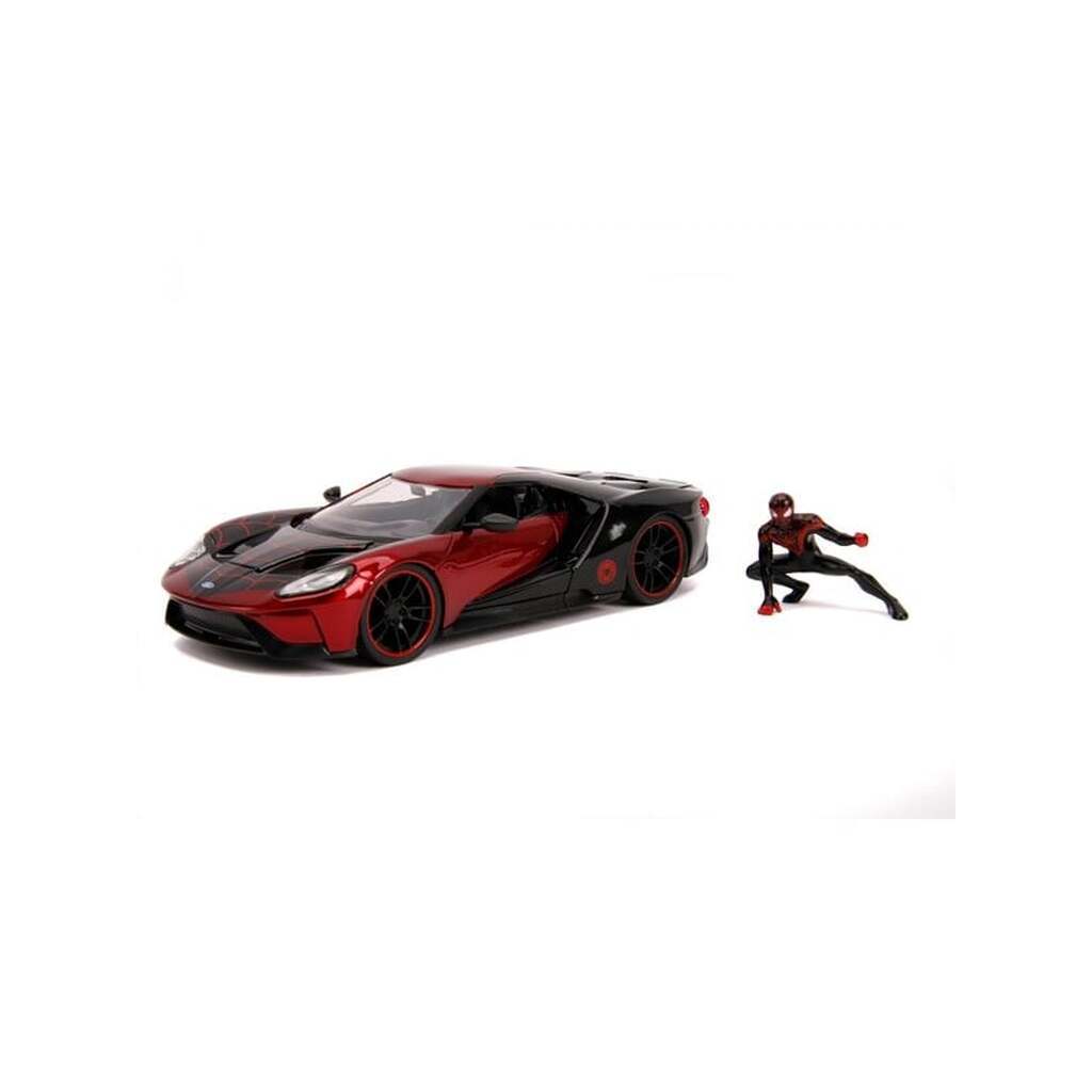 Jada Toys Jada Marvel Miles Morales Spiderman with 2017 Ford GT Car 1:24