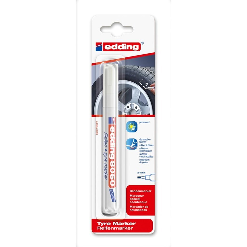 Edding e-8050 dæk marker hvid