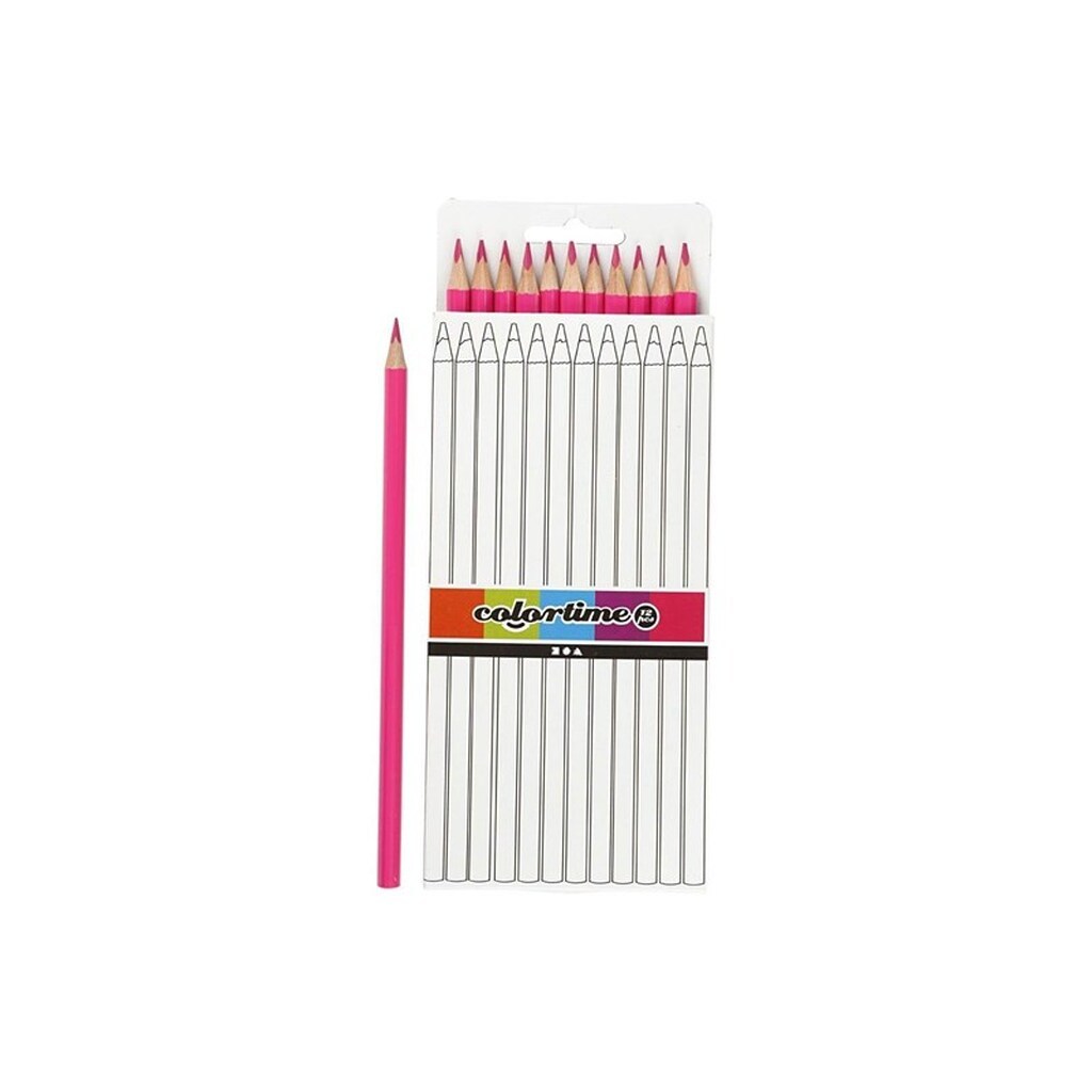 Creativ Company Colortime colouring pencils - Pink 12pcs.