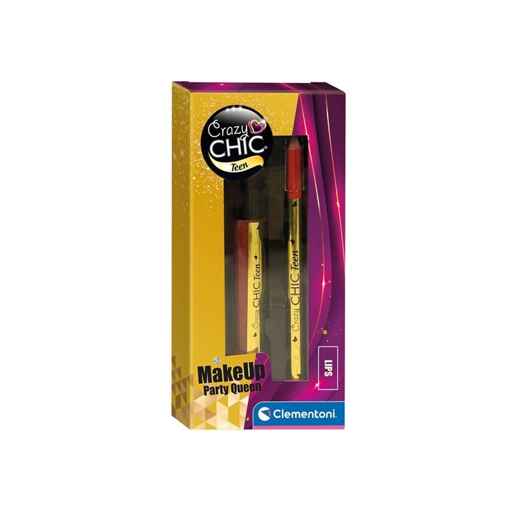 Clementoni Crazy Chic Lip Gloss and Lip Pencil Party Queen 2 pcs.