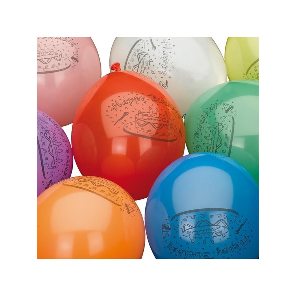 Haza Witbaard Balloons Happy Birthday 10pcs.