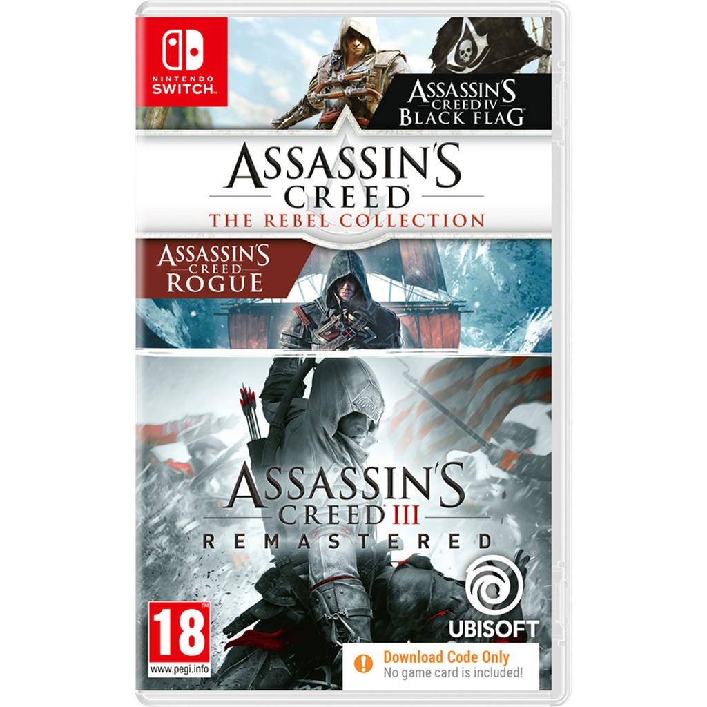 Assassin&apos;s Creed Bundle: The Rebel Collection + Assassin&apos;s Creed III (Code in a Box) - Nintendo Switch - Action